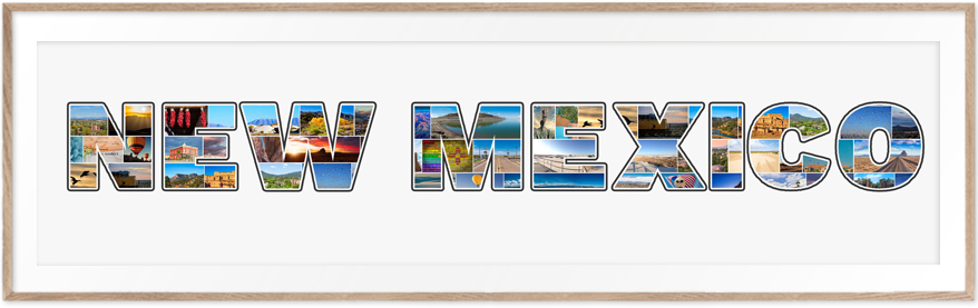 Un collage Nouveau Mexique en souvenir original de votre voyage